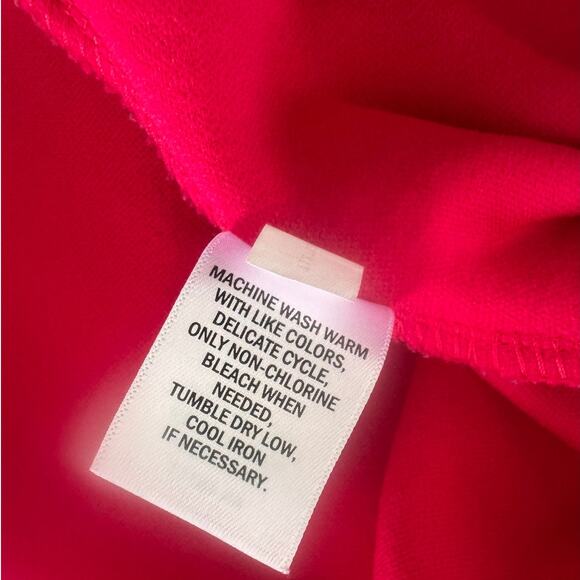 Ophelia Roe XL Dress High Neck Sleeveless Pink Red Poly Spandex - Picture 6 of 8